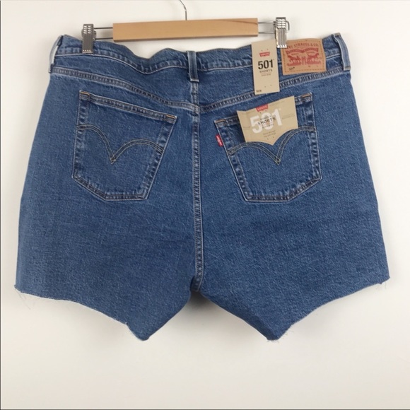Levi’s 501 Cut off Shorts in wash Jive Stonewash Size 20 - Picture 7 of 10